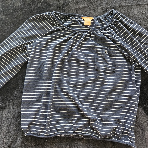Striped black and white joe FRESH top soft office casual xl - Picture 2 of 5